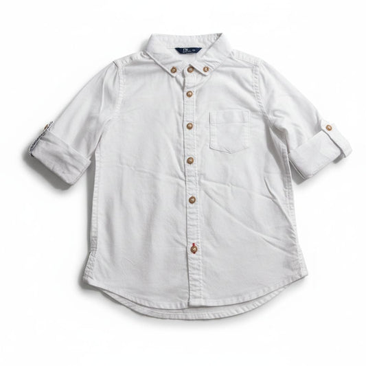 Boys White Cotton Shirt 3M-3Y | Mothercare