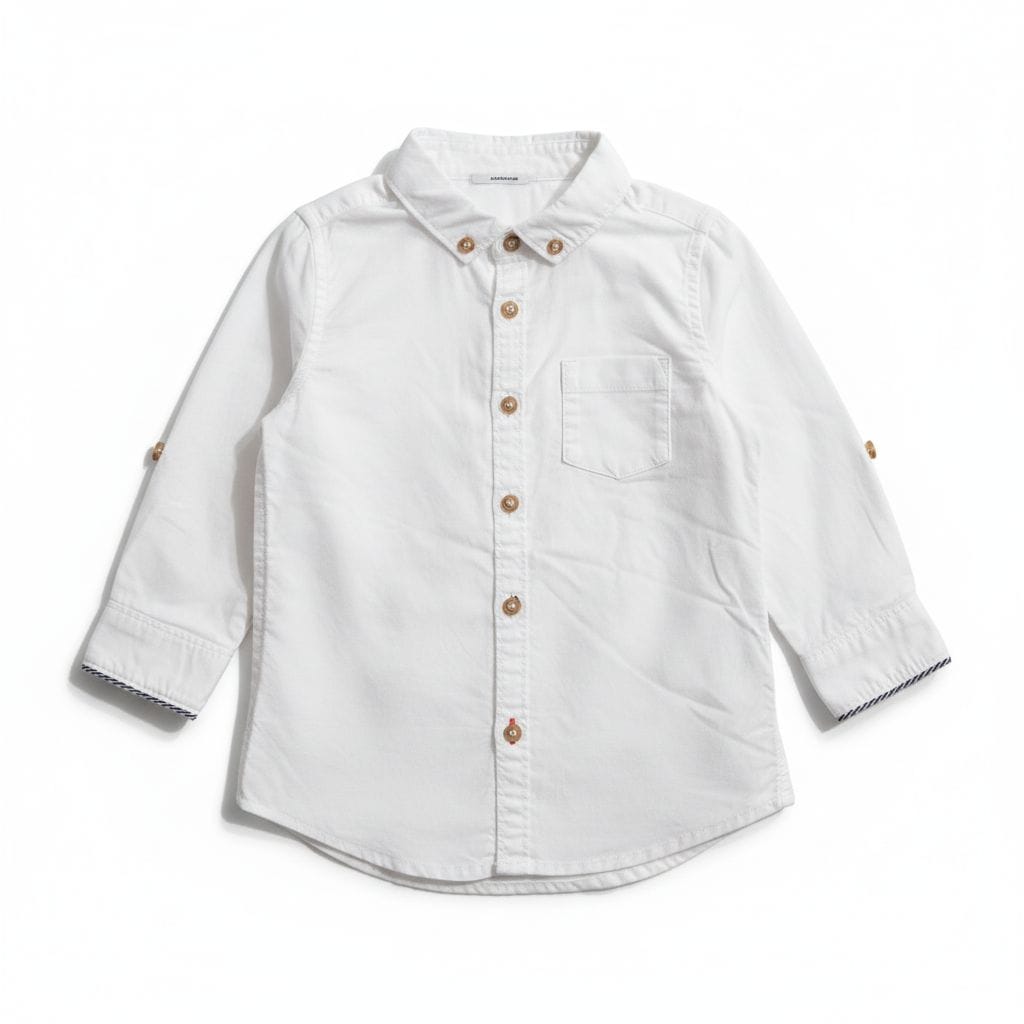 Boys White Cotton Shirt 3M-3Y | Mothercare