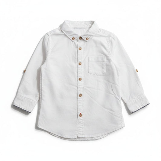 Boys White Cotton Shirt 3M-3Y | Mothercare
