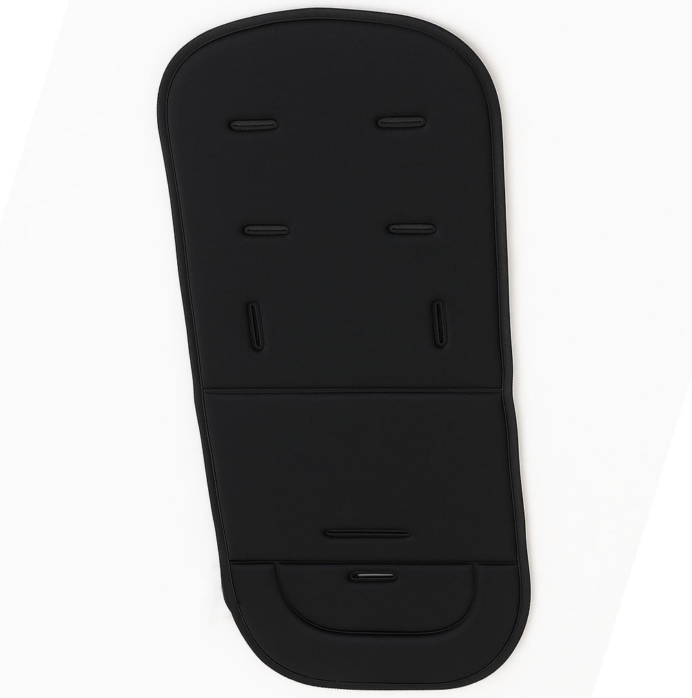 Black car seat cover on a white background