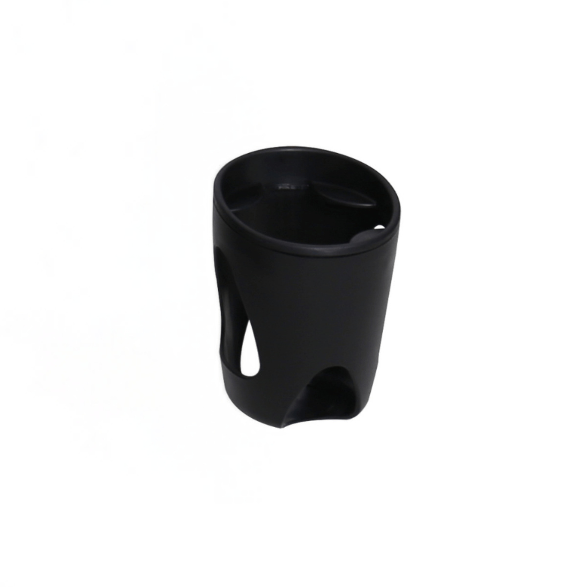 Black cup holder on a white background